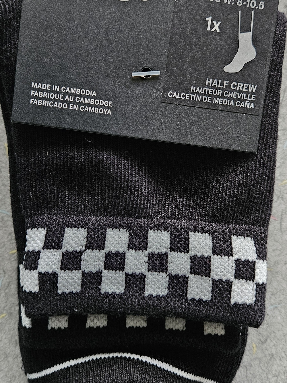 Vans Womens Checker Half-Crew Socks - Picture 2 of 9